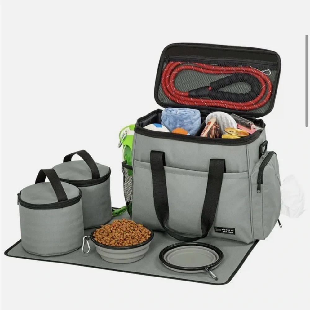 New Petsfit Travel Bag with Accessories - Gray